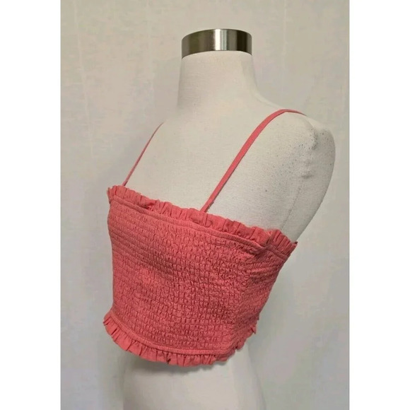 American Eagle Womens Crop Tank Tube Top Size Medium Tie Back - Picture 2 of 9